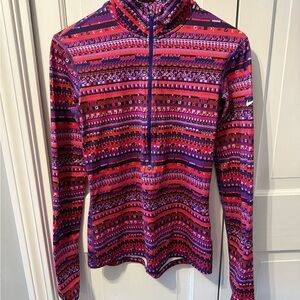 Nike Pro Dri-FIT Patterned Training Top - Pink, Red & Purple